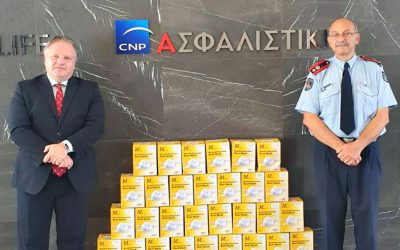 Protective masks for Cyprus Fire Service from CNP Insurance