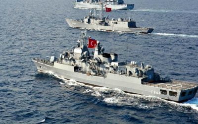 Turkish exercise off Libya with many fighter jets and warships