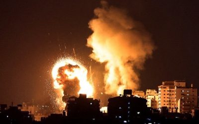 Rockets fired by Palestinians and Israeli air strikes – VIDEO