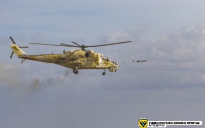 Εθνική Φρουρά | Βολές ελικοπτέρων Mi-35 και Gazelle – Φωτογραφίες