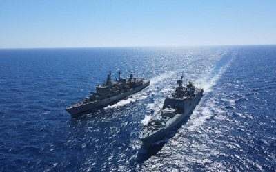 HNDGS | Joint training of Hellenic Navy Units and Hellenic Air Force Aircraft with the Indian Navy