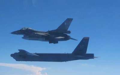 HNDGS | Escort Mission and Joint Training of Hellenic Armed Forces with US B–52 and Italian Eurofighter Typhoon Fighter Aircraft – Photos & VIDEO