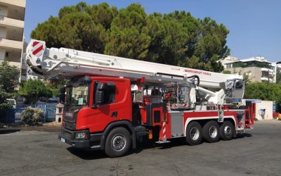 Πυροσβεστική Υπηρεσία | Εκπαίδευση σε υψόμετρο 60 μέτρων – Όχημα SCANIA με βραχίονα F60 RLX