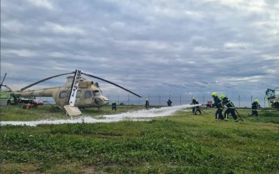 Fire Service | Rescue and firefighting exercise on a Military helicopter