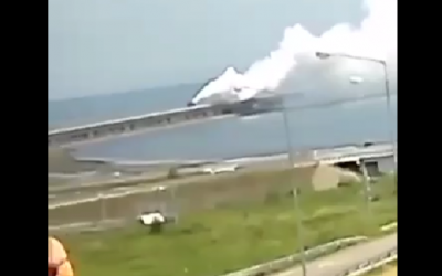 Έκρηξη στη γέφυρα της Κριμαίας – Δεύτερο σαμποτάζ σε ένα χρόνο
