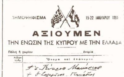 15 Ιανουαρίου 1950 | Ενωμένος ο λαός της Κύπρου ψηφίζει Ένωση με την Ελλάδα