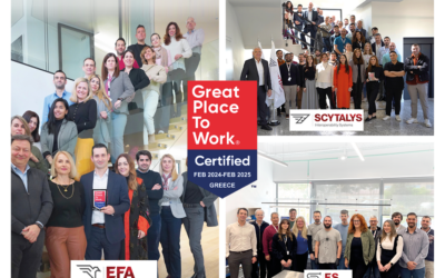EFA GROUP | Πιστοποίηση Great Place to Work® για 2η συνεχόμενη χρονιά για τις εταιρείες EFA VENTURES, SCYTALYS και ES SYSTEMS