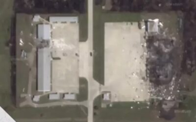Ουκρανία | Δορυφορικές εικόνες δείχνουν την καταστροφή ρωσικής βάσης μη επανδρωμένων αεροχημάτων